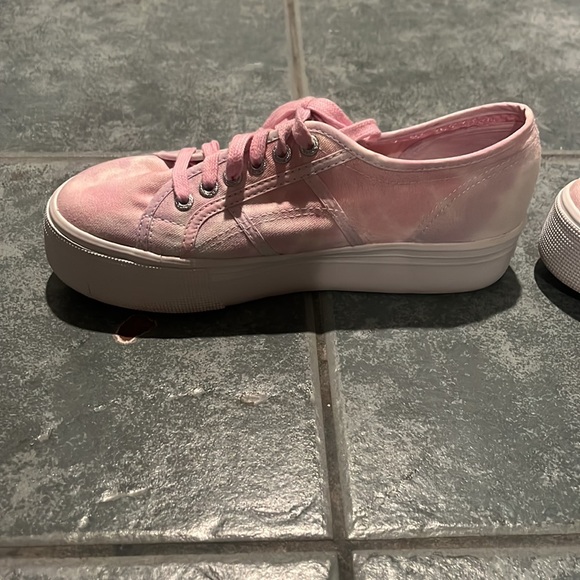 Superga New Pink Tie Dye Platform Canvas Sneakers Women’s Size 8.5 - Picture 4 of 9